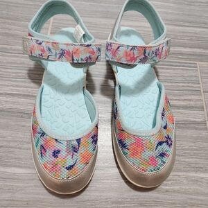 Lands' End Blue Sandals with Adjustable Strap